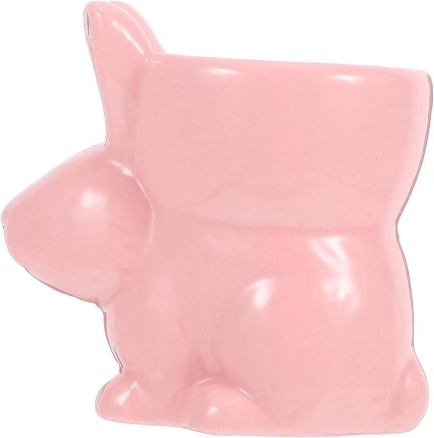 Keramische Eierdop Eierhouder Konijn Ontbijt Serveren Stijlvol Konijn Design 72 x 68 x 51 cm Roze