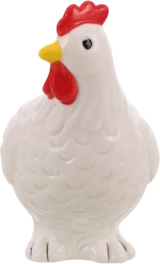 Keramische Eierdop Eierhouder Kuiken Ontbijt Serveren Speels Kuiken Design 11 cm Wit