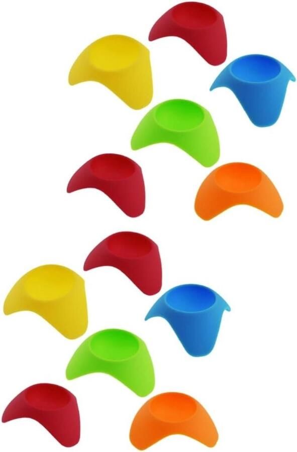 Keramische Eierdopjes Ei Houders Ontbijt Serveren Set van 12 7 x 7 x 3.5 cm Wit