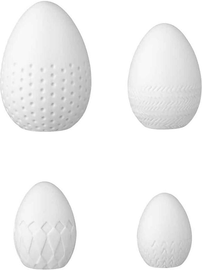 Keramische eieren set van 4 Porseleinen lente decor