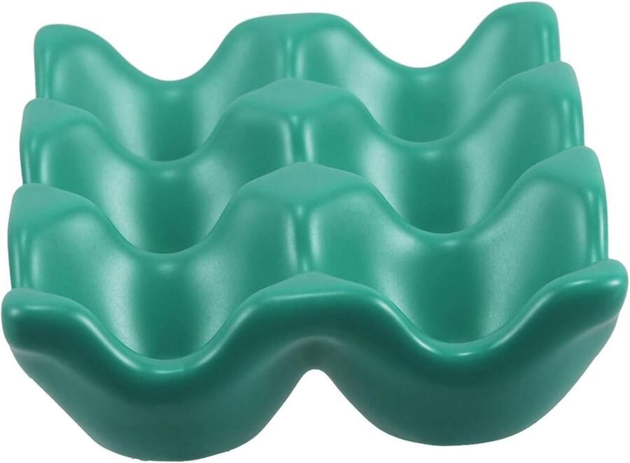 Keramische Eierhouder Keuken Organizer Eieren Bewaren Stijlvol Decoratief 6 Eieren Donkergroen