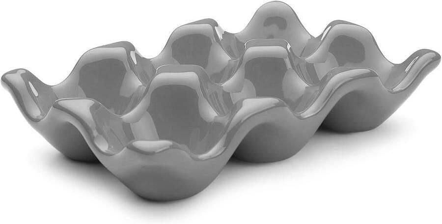 Keramische Eierhouder voor 6 Eieren Serveerschaal en Koelkast Organizer