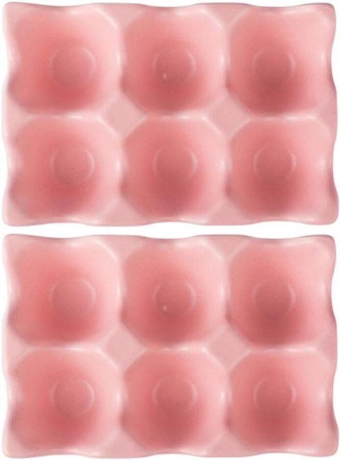Keramische Eierhouders Eierrekjes Opslag Keuken Organisatie 6 Eieren Per Houder 145 x 95 cm Roze