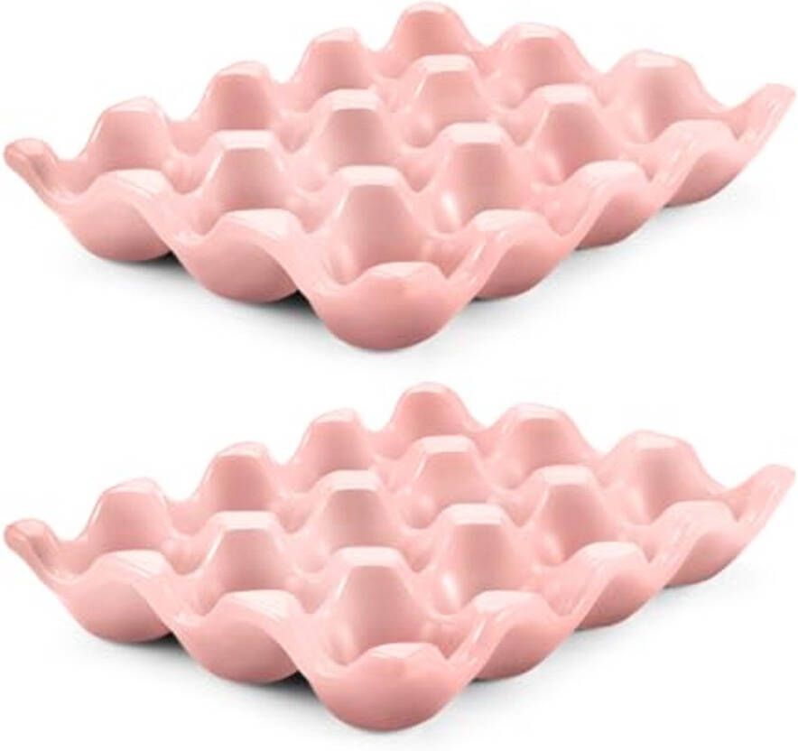 Keramische Eierschaal voor 12 Eieren Decoratieve Eierhouder en Organizer voor de Koelkast