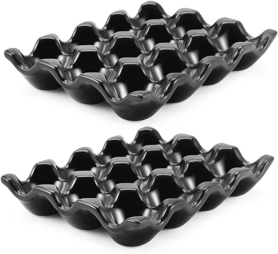 Keramische Eierschaal voor 12 Kippen eieren Decoratieve Eierhouder voor Koelkast en Aanrecht Perfect voor Pasen en Bakken