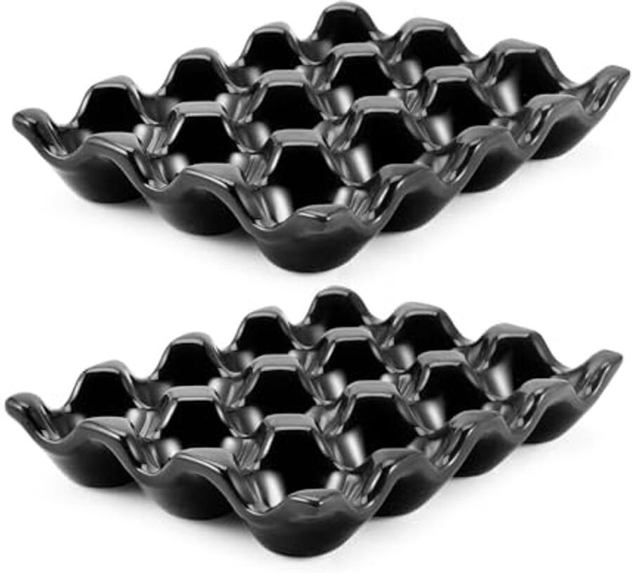 Keramische Eierschaal voor 12 Kippen eieren Decoratieve Eierhouder voor Koelkast en Aanrecht Perfect voor Pasen en Bakken