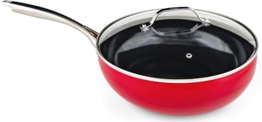 Keramische gecoate antiaanbak wok 30 cm Gezond koken zonder schadelijke stoffen