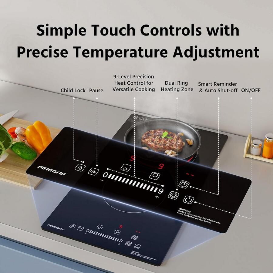 Keramische Inbouwkookplaat met Sensor Touch-bediening en Timer