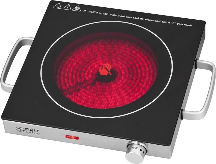 Keramische Kookplaat Inbouw Kookplaat Mobiel Koken Universeel Pan Gebruik 17.5 cm Zilver Zwart