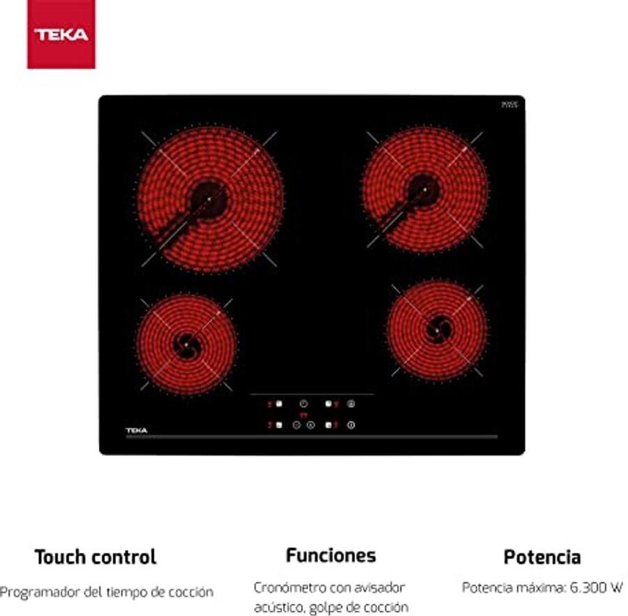 Keramische Ingebouwde Kookplaat 14 5 cm en 18 cm met Touch Control en Rapid Cooking - Foto 2