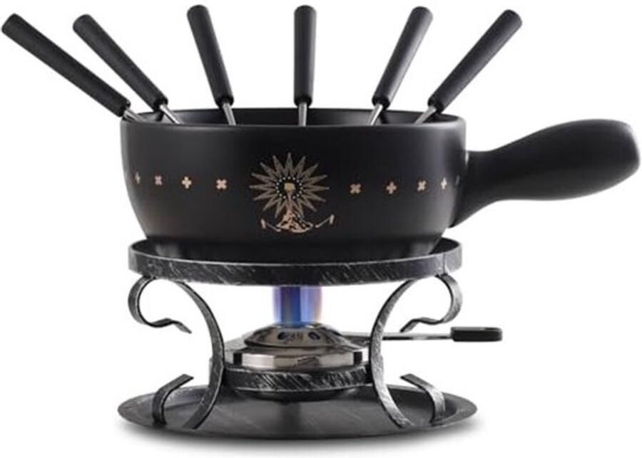 Keramische kaas fondue set voor een onvergetelijke ervaring