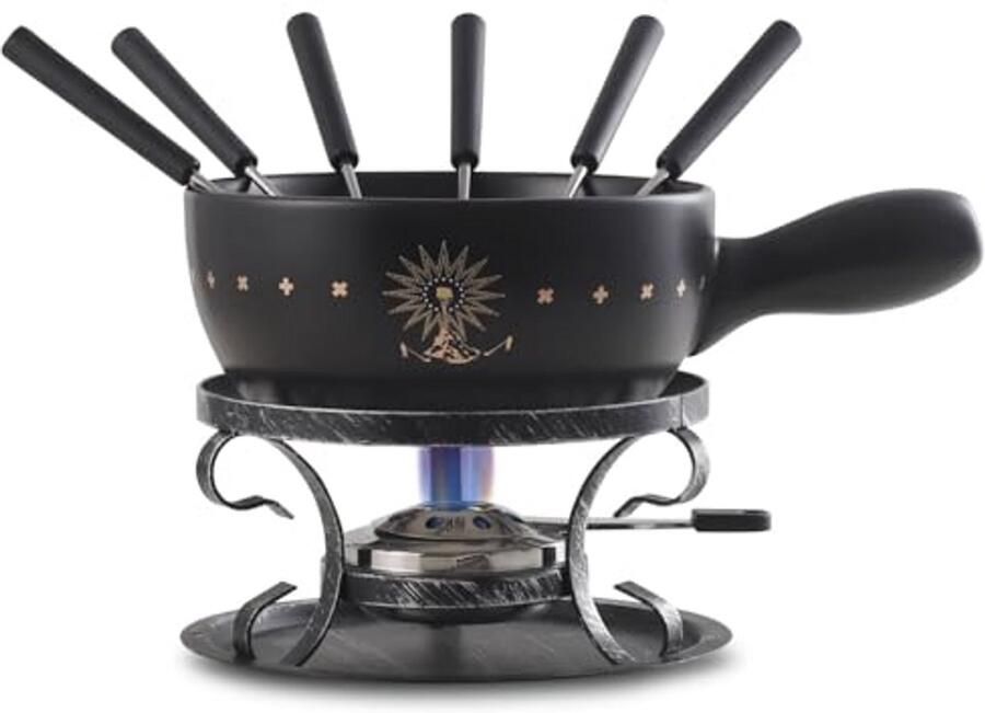 Keramische kaas fondue set voor een onvergetelijke ervaring