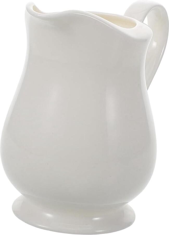 Keramische Kan Sauskom Melkkan Espresso Schenken Elegante Europese Stijl 125 x 7 cm Wit