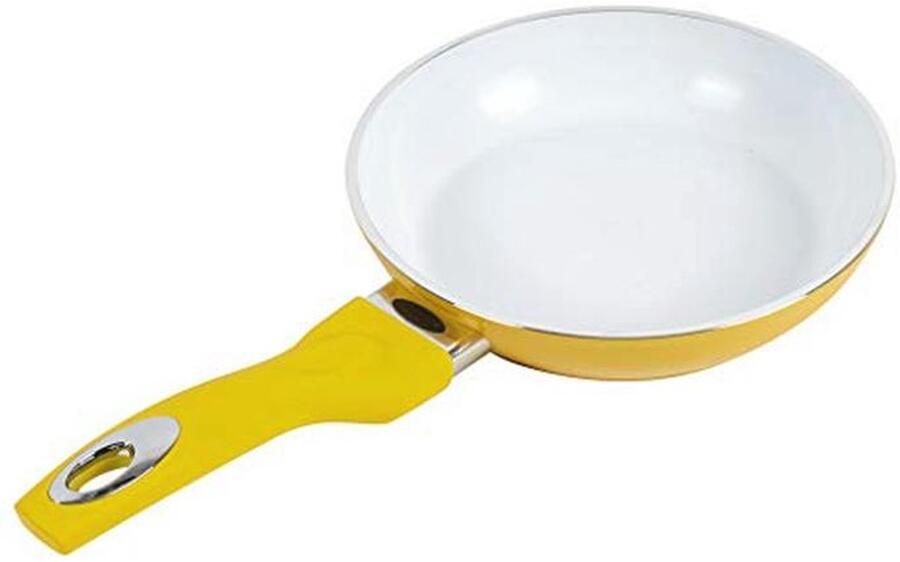 Keramische Koekenpan Ø 20 cm Gele Kleur Geschikt Voor Alle Fornuizen