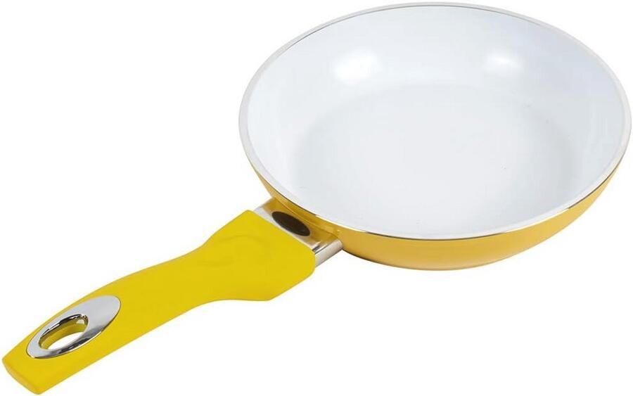 Keramische Koekenpan Ø 20 cm Gele Kleur Geschikt Voor Alle Fornuizen