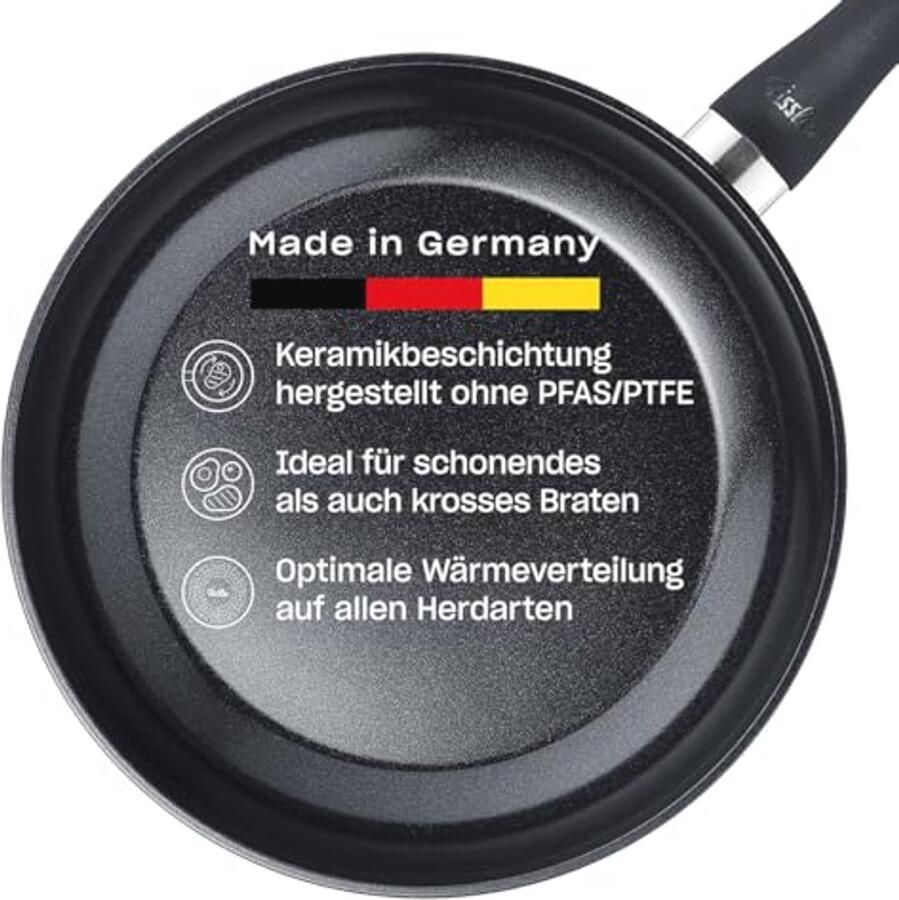 Keramische koekenpan 24cm zonder PFAS PTFE Inductiegeschikt