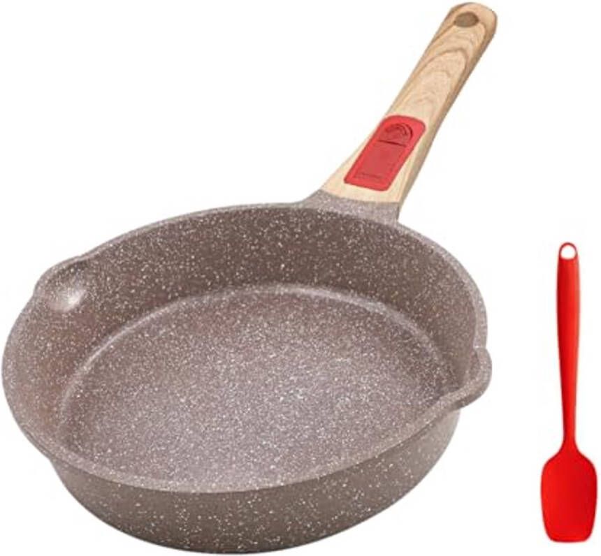 Keramische Koekenpan 8 Inch met Antiaanbaklaag en Afneembaar Handvat Geschikt voor Alle Kookplaten