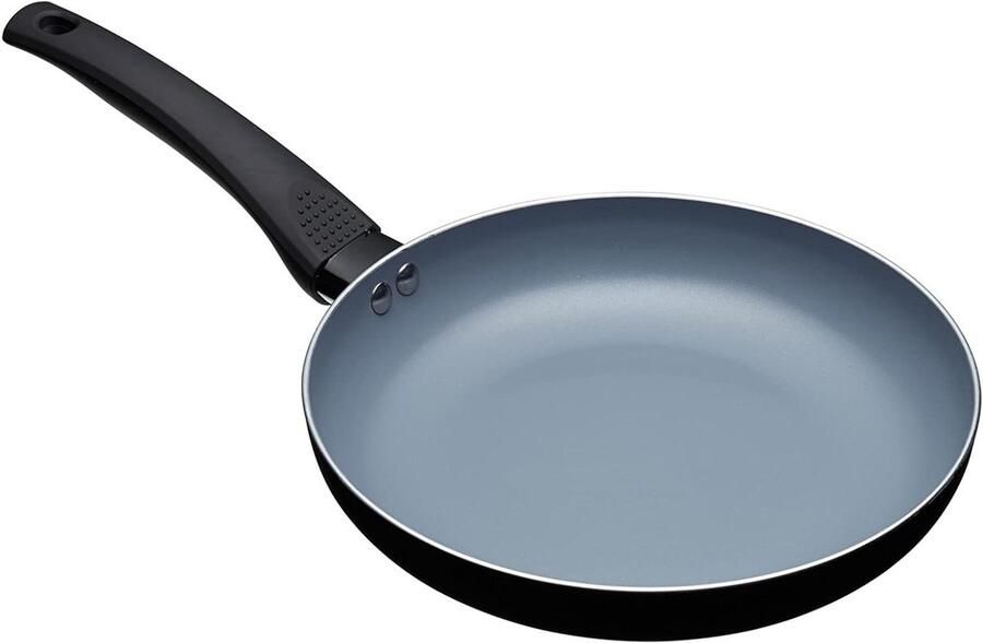 Keramische Koekenpan Anti-aanbak Pan Gezond Koken Chemisch Vrije Coating 24 cm Zwart