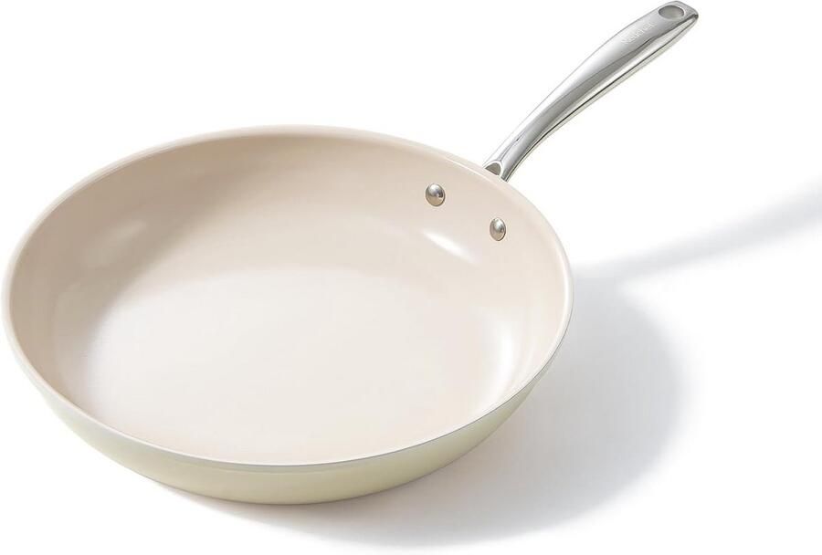 Keramische Koekenpan Antiaanbak Kookpan Dagelijks Koken Gelijkmatige Warmte 28 cm Zwart
