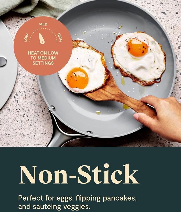 Keramische Koekenpan Antiaanbak Pan Dagelijks Koken Niet-giftige Coating 26 cm Diameter Grijs