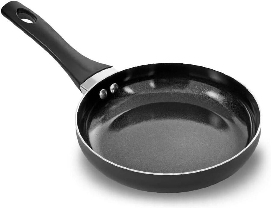 Keramische Koekenpan Antiaanbak Pan Dagelijks Koken PFAS-vrije Coating 20 cm Zwart