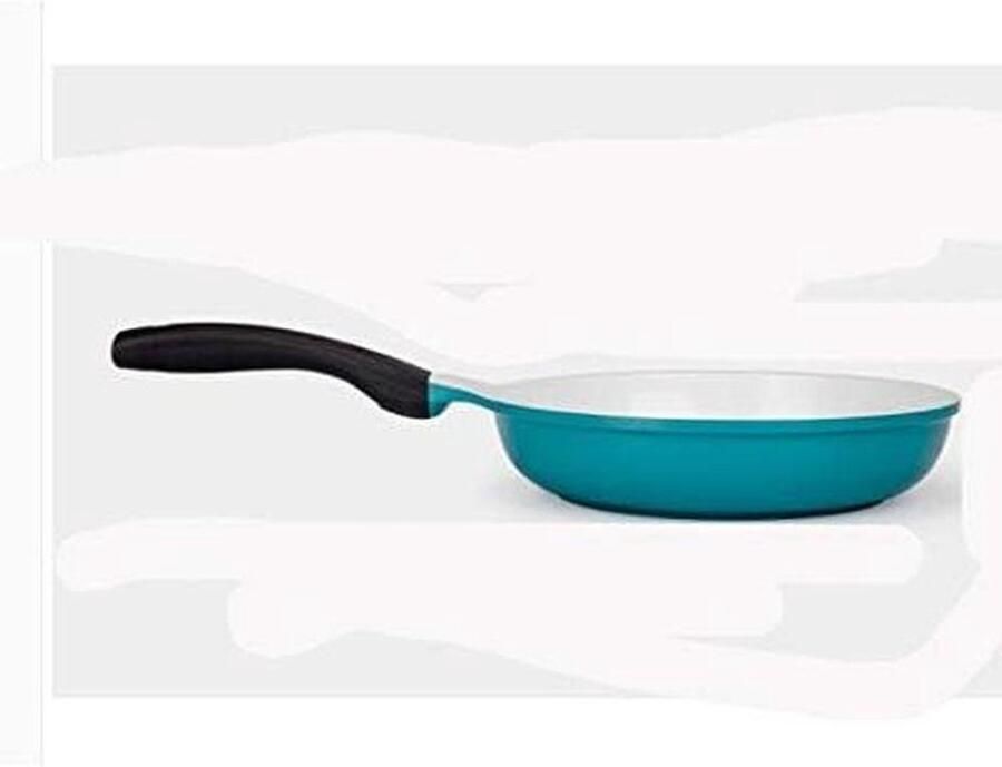 Keramische Koekenpan Antiaanbak Pan Dagelijks Koken Verstevigde Bodem 24 cm Koperkleurig