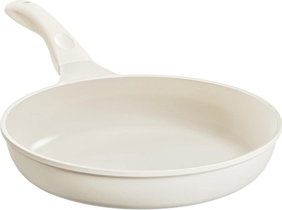 Keramische koekenpan Antiaanbak pan Gezond koken PFAS en PFOA vrij 28 cm Beige