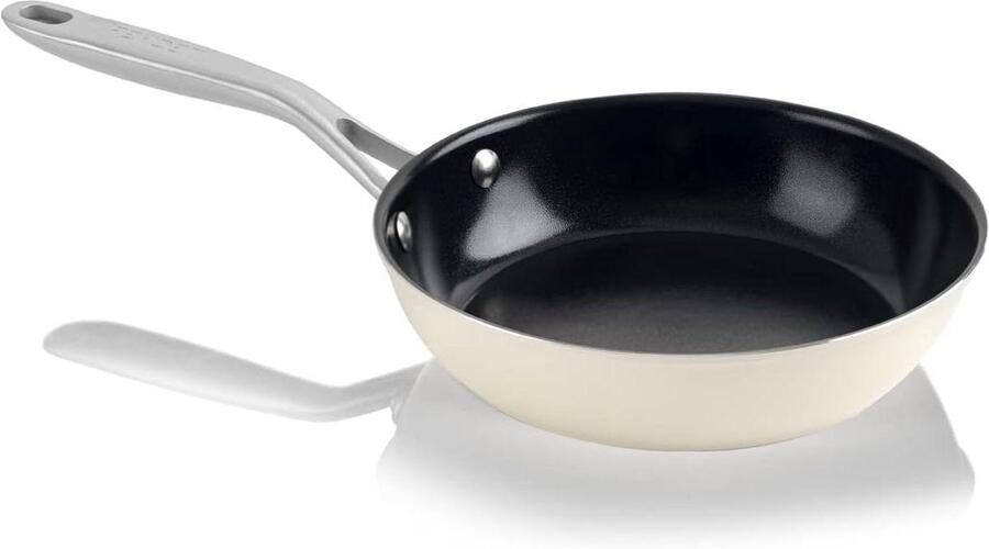 Keramische Koekenpan Antiaanbak Pan Koken voor Familie Gezonde Coating 20 cm Zwart