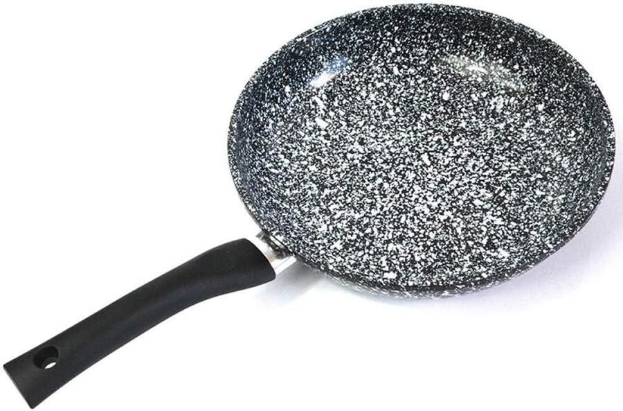 Keramische Koekenpan Antiaanbak Pan Omeletten en Steaks Gesmeed Aluminium 28cm Zwart Wit