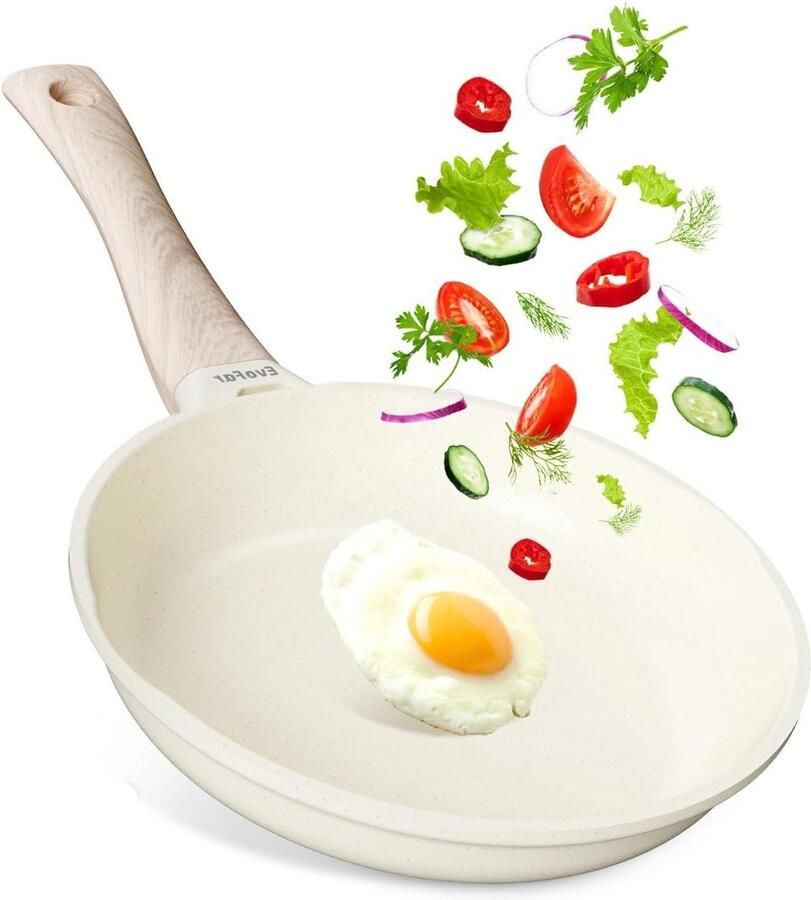 Keramische Koekenpan Antiaanbakpan Braadpan Koken en Bakken Inductie Geschikt 28 cm Zwart