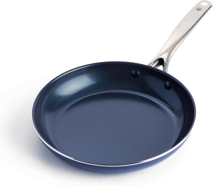 Keramische Koekenpan Antiaanbakpan Dagelijks Koken Diamant Versterkte Coating 24 cm Blauw