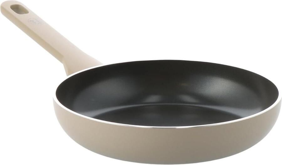 Keramische Koekenpan Antiaanbakpan Inductie Gezond Koken PFAS-Vrije Coating 20 cm Taupe