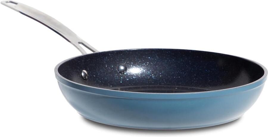 Keramische Koekenpan Antiaanbakpan Nonstick Gezond Koken PFAS-vrije Coating 24 cm Blauw