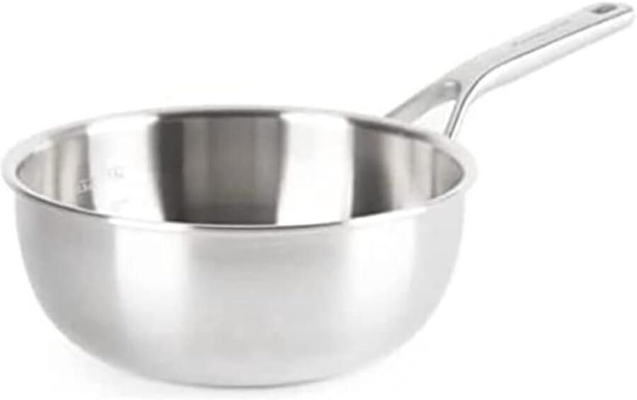 Keramische Koekenpan Antiaanbakpan PFAS-vrij Dagelijks Koken Gelijkmatige Warmte 22 cm 31 Liter Zilver