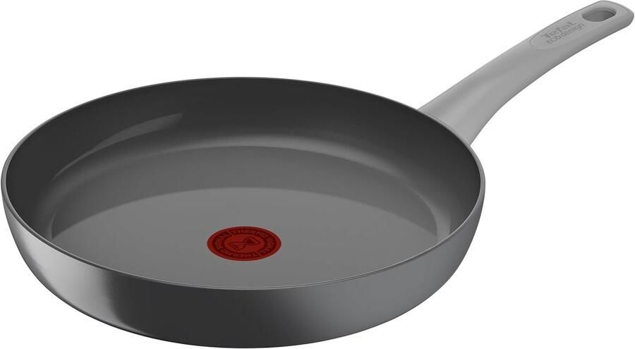 Keramische Koekenpan Bakpan Inductie Gezond Koken Thermo-Signal Indicator 28 cm Grijs