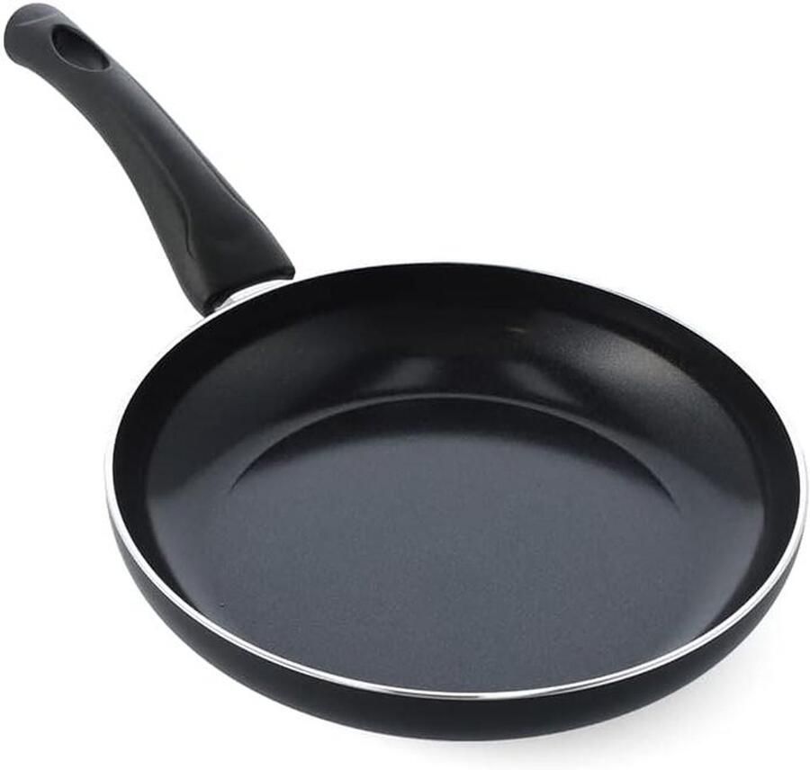 Keramische Koekenpan Gezonde Pan Dagelijks Koken PFAS-vrije Antiaanbaklaag 24cm Zwart