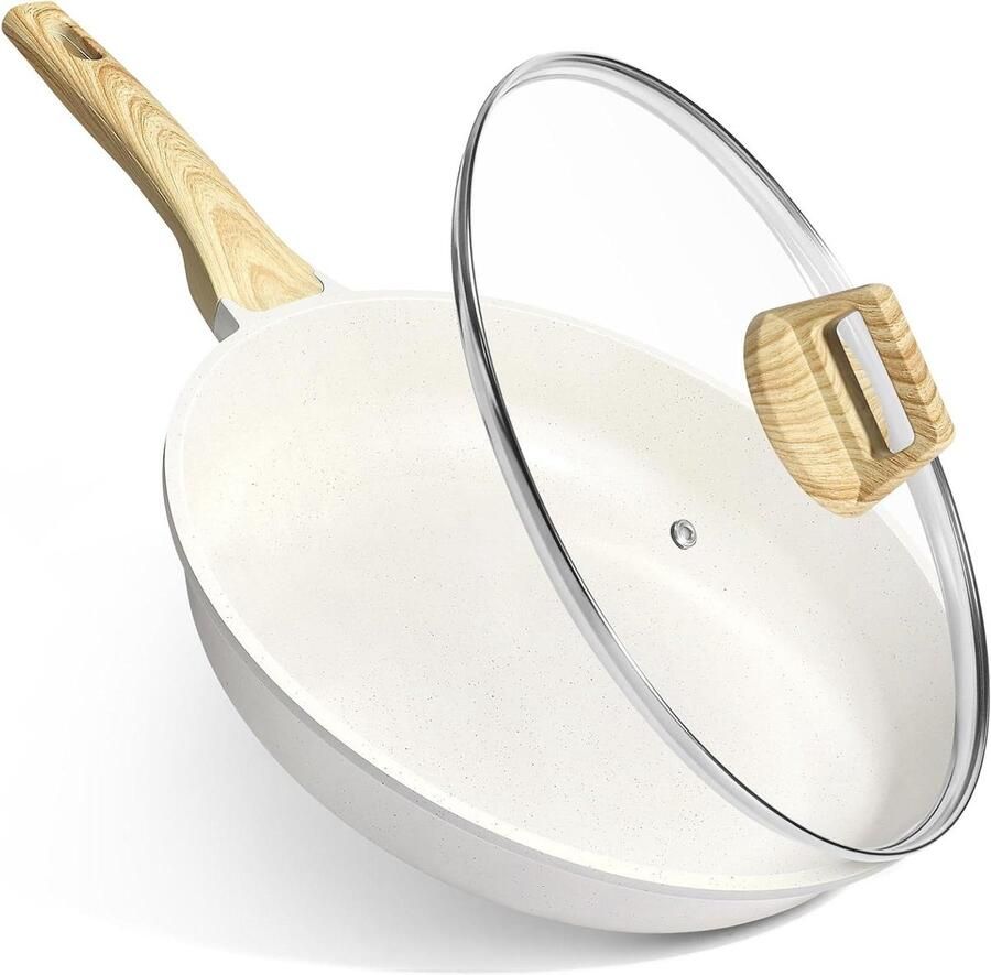 Keramische Koekenpan Gezonde Pan Gezond Koken Pfas Vrij 30 cm Wit