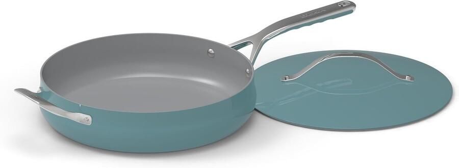 Keramische Koekenpan Hapjespan Sauteerpan Gezond Koken Advanced Release System 45 Kwarts Turkoois