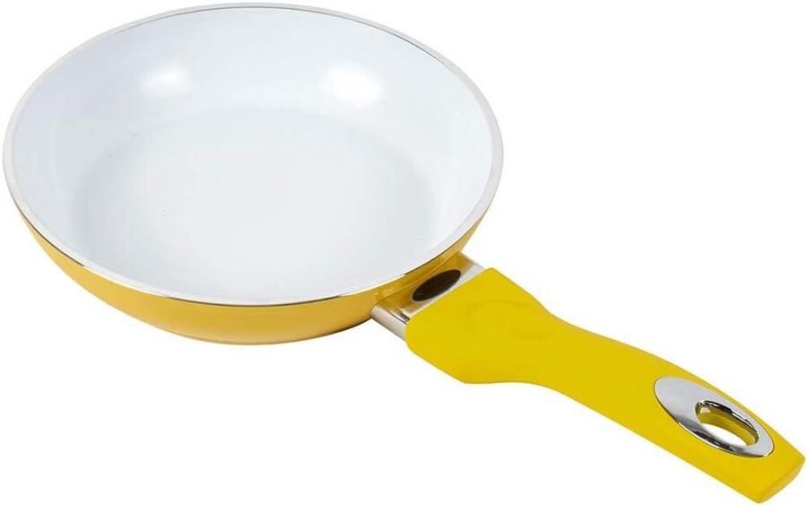 Keramische Koekenpan Keramisch Koken aanrecht Soft Touch Handvat Ø 20 cm Geel