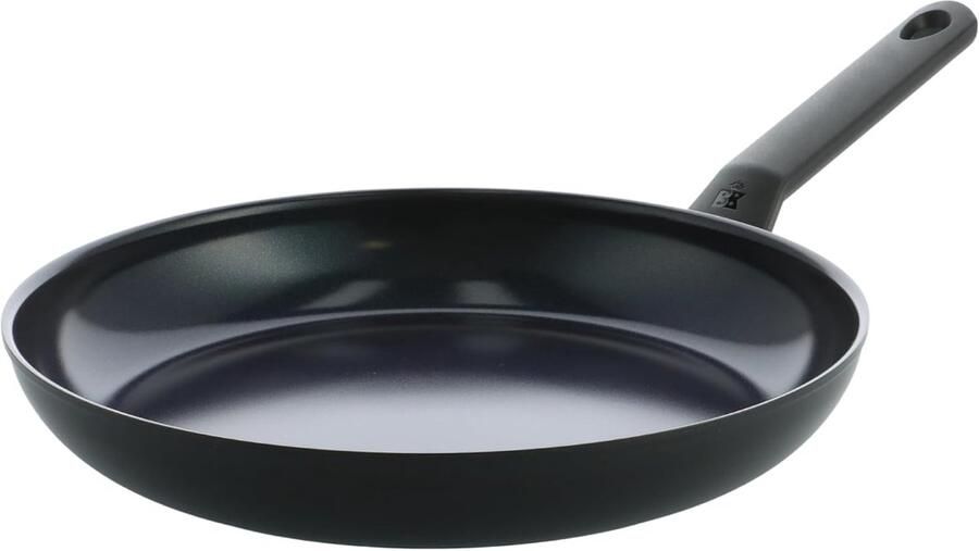 Keramische Koekenpan Koekepan PFAS-vrij Koken en bakken Snel verwarmend 24 cm Zwart