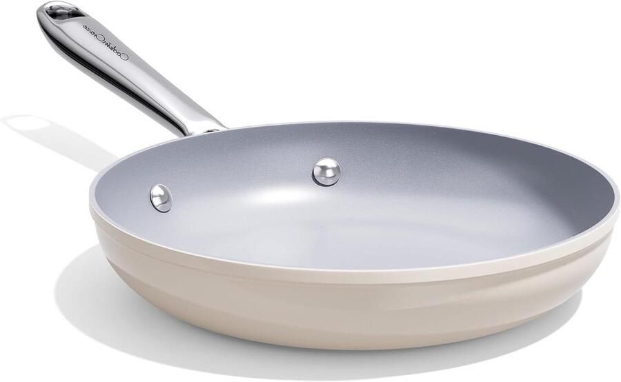 Keramische Koekenpan met antiaanbaklaag Eieren Bakken PFAS PFOA PTFE Vrij 8 inch Grijs