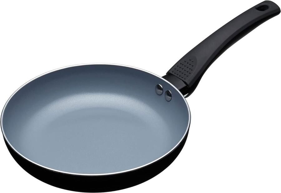 Keramische Koekenpan met antiaanbaklaag Gezond Koken Chemische vrije coating 20 Centimeter Zwart Blauw
