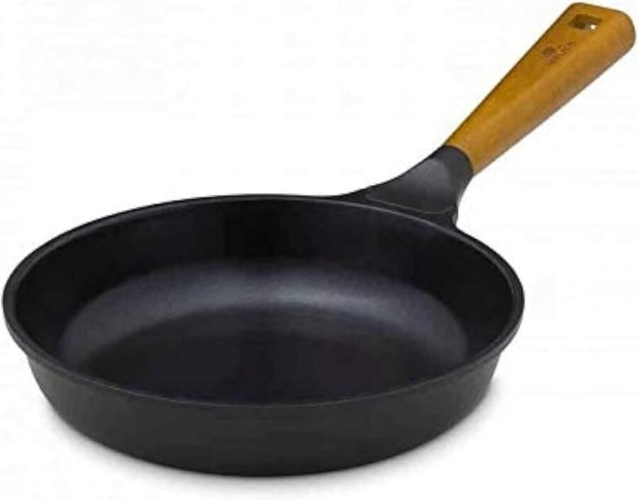Keramische Koekenpan met Houten Handvat voor Inductie en Gas 24 cm