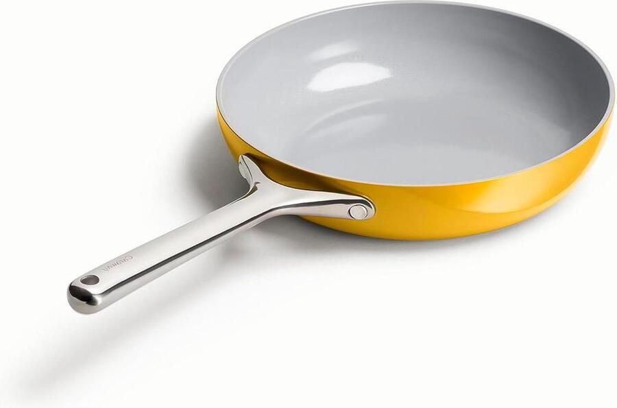 Keramische Koekenpan Non-stick Gezond Koken Natuurlijk Anti-aanbak 2.7 liter Goudgeel