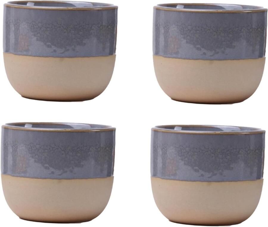 Keramische Koffiekopjes Espresso Bekers Warme Dranken Handgemaakt Uniek Glazuur 150ml Blauw