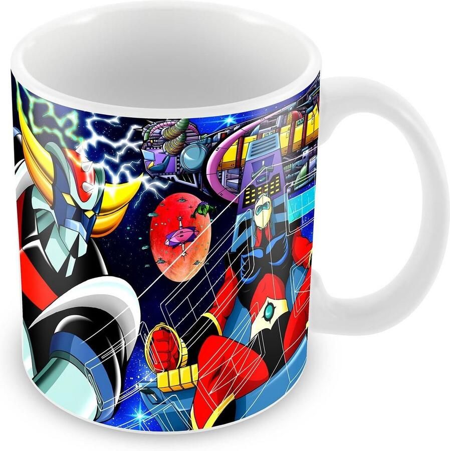 Keramische Koffiemok met Manga Mecha Print Hoge Kwaliteit Warme Dranken Beker