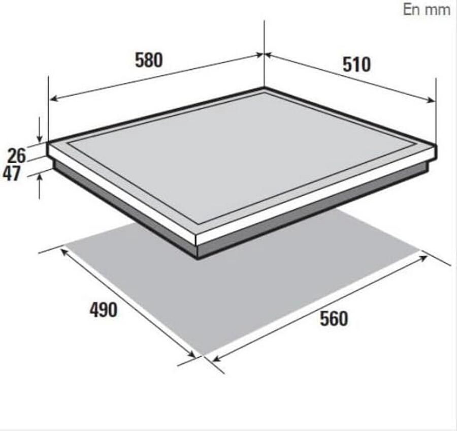 Keramische kookplaat 4 pits 6000W zwart