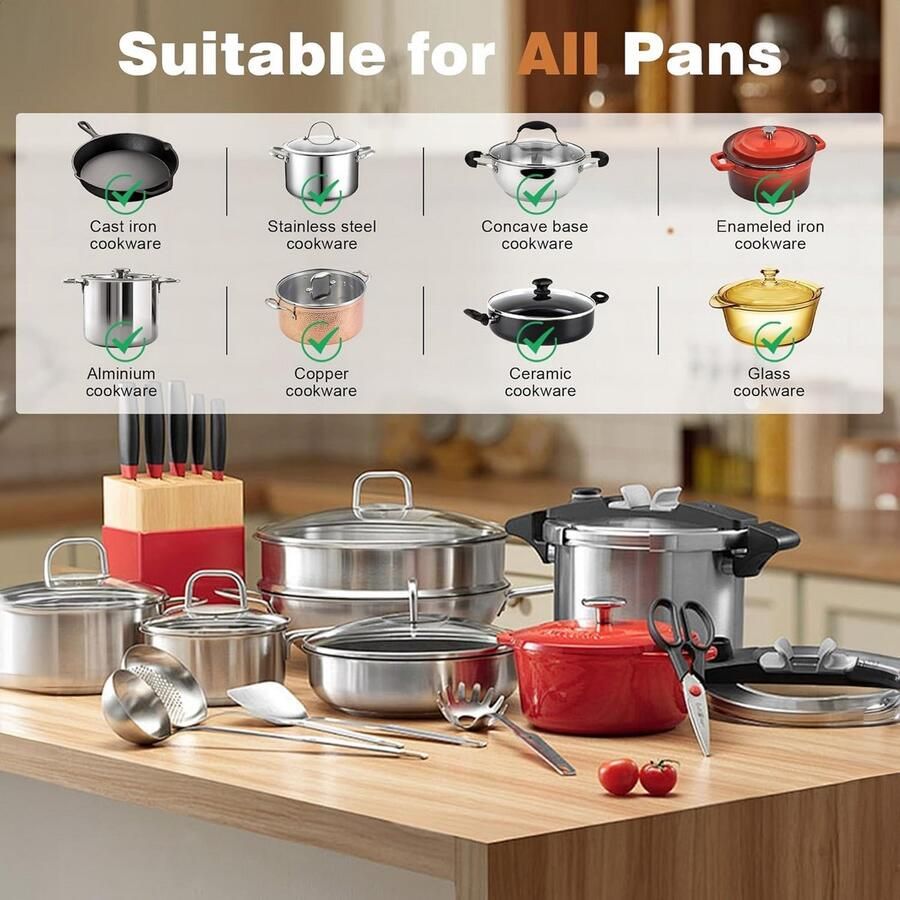 Keramische kookplaat 4 zones 60 cm met touch control en kinderbeveiliging