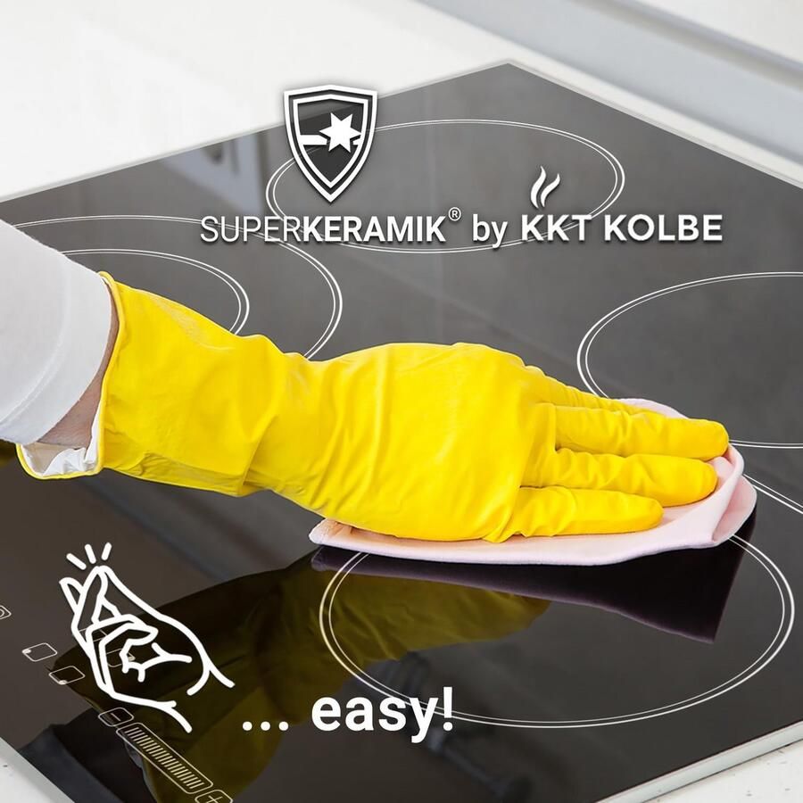 Keramische Kookplaat 60 cm 4 Zones Dubbele & Roosterzone 6.6 kW RVS Frame