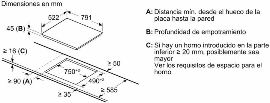 Keramische Kookplaat 80 cm met 5 Kookzones en Geavanceerde Functies